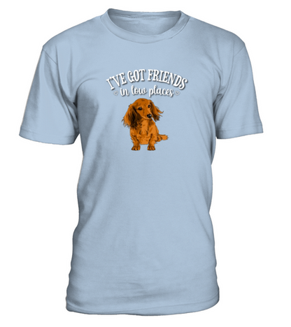 Long Haired Dachshund T-Shirt - Blue Sky