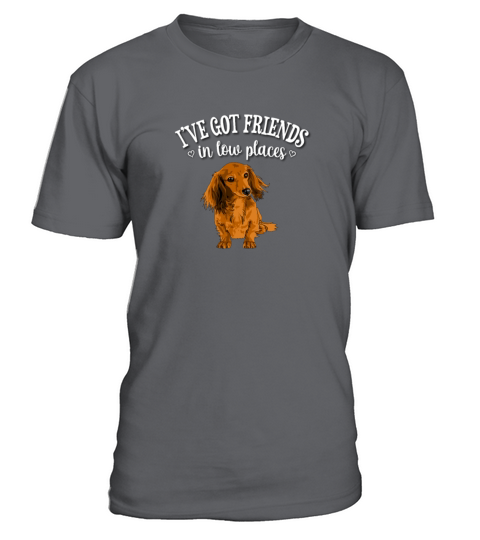 Long Haired Dachshund T-Shirt - Charcoal