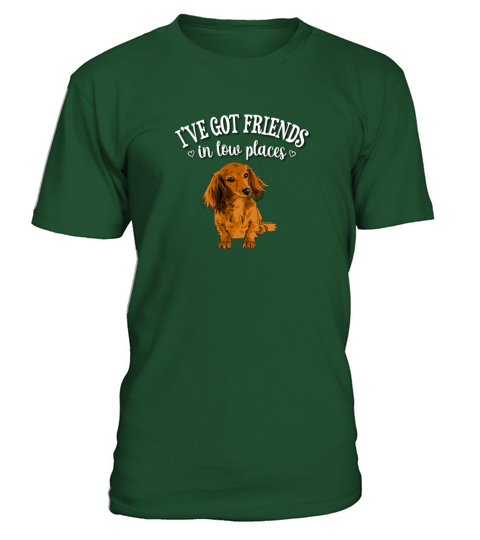 Long Haired Dachshund T-Shirt - Green Bottle