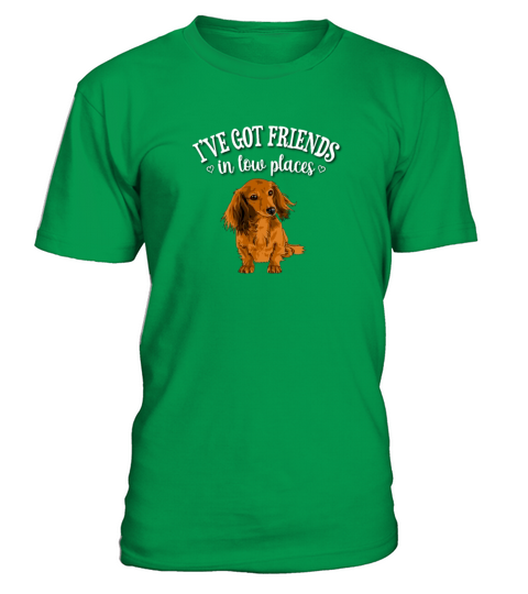 Long Haired Dachshund T-Shirt - Irish Green