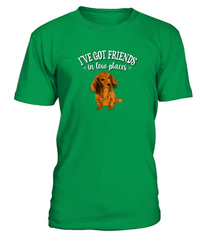 Long Haired Dachshund T-Shirt - Irish Green