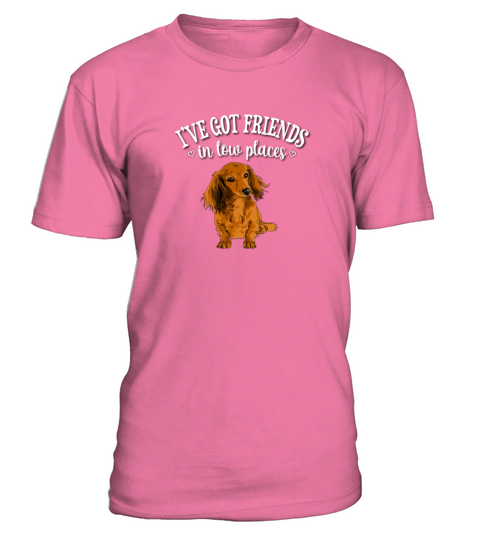 Long Haired Dachshund T-Shirt - Pink Azalea