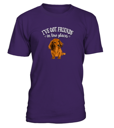 Long Haired Dachshund T-Shirt - Purple