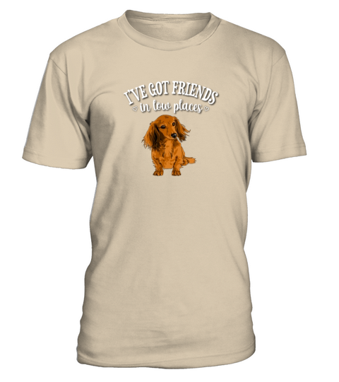 Long Haired Dachshund T-Shirt - Sand