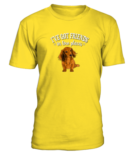 Long Haired Dachshund T-Shirt - Yellow
