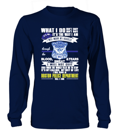 Boston Police Department Long sleeved Unisex