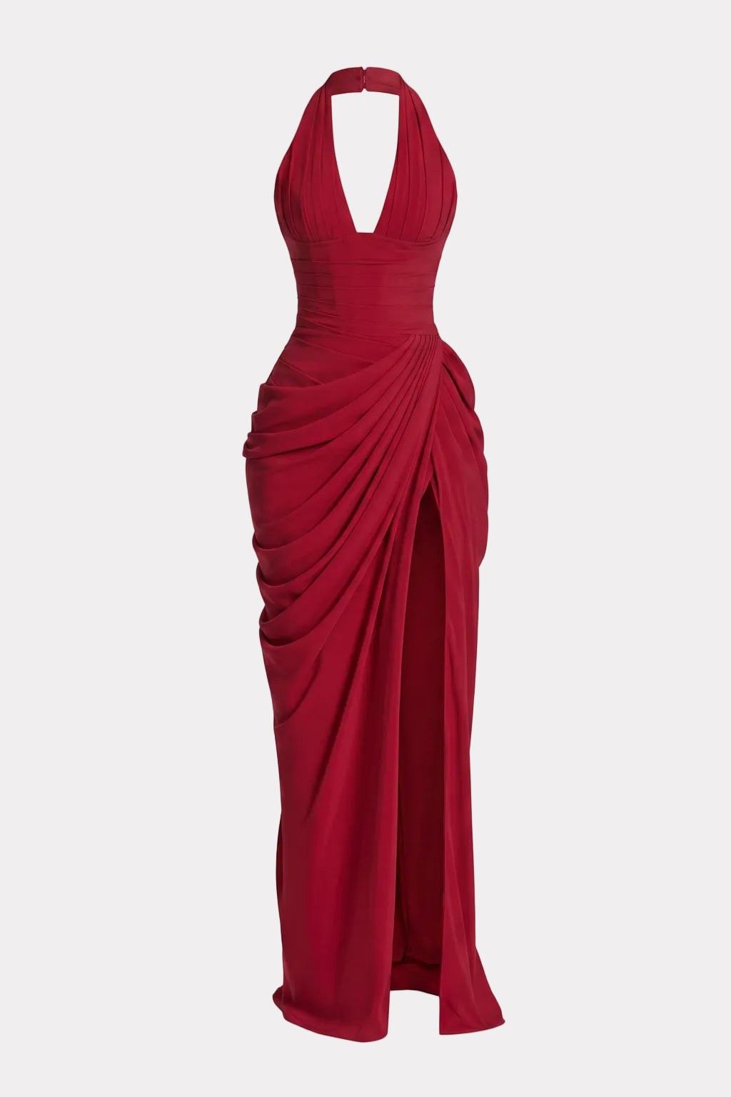 Corset Bodice Chiffon Maxi Dress, Lace-Up Back