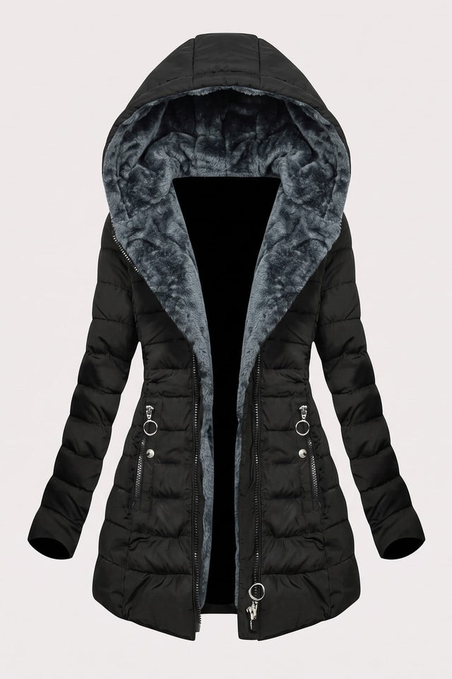Plush-Lined Classic Coat for Cozy Everyday Style - 1