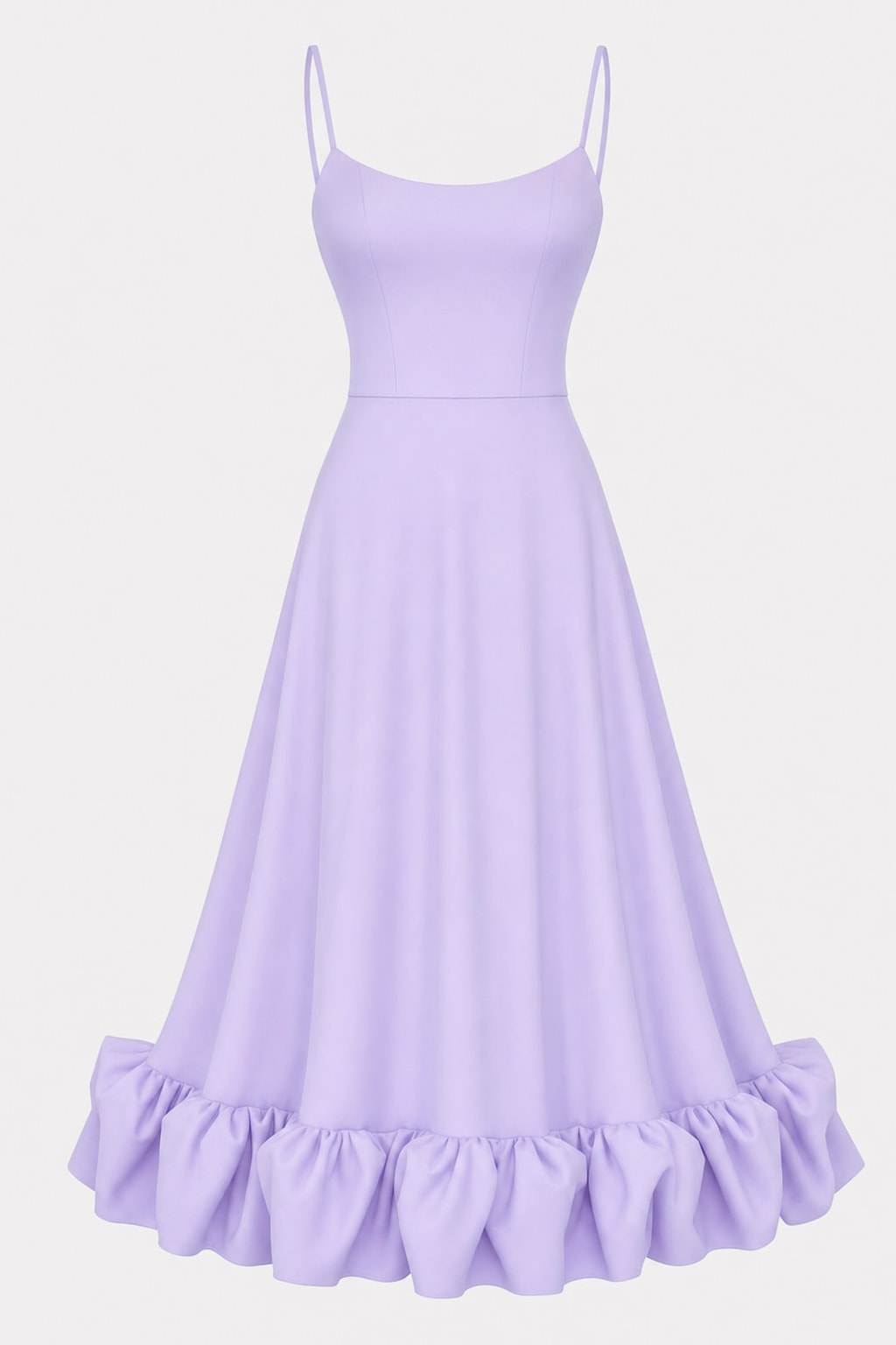 Effortless Polyester Bustier Flounce Midi Dress - 1