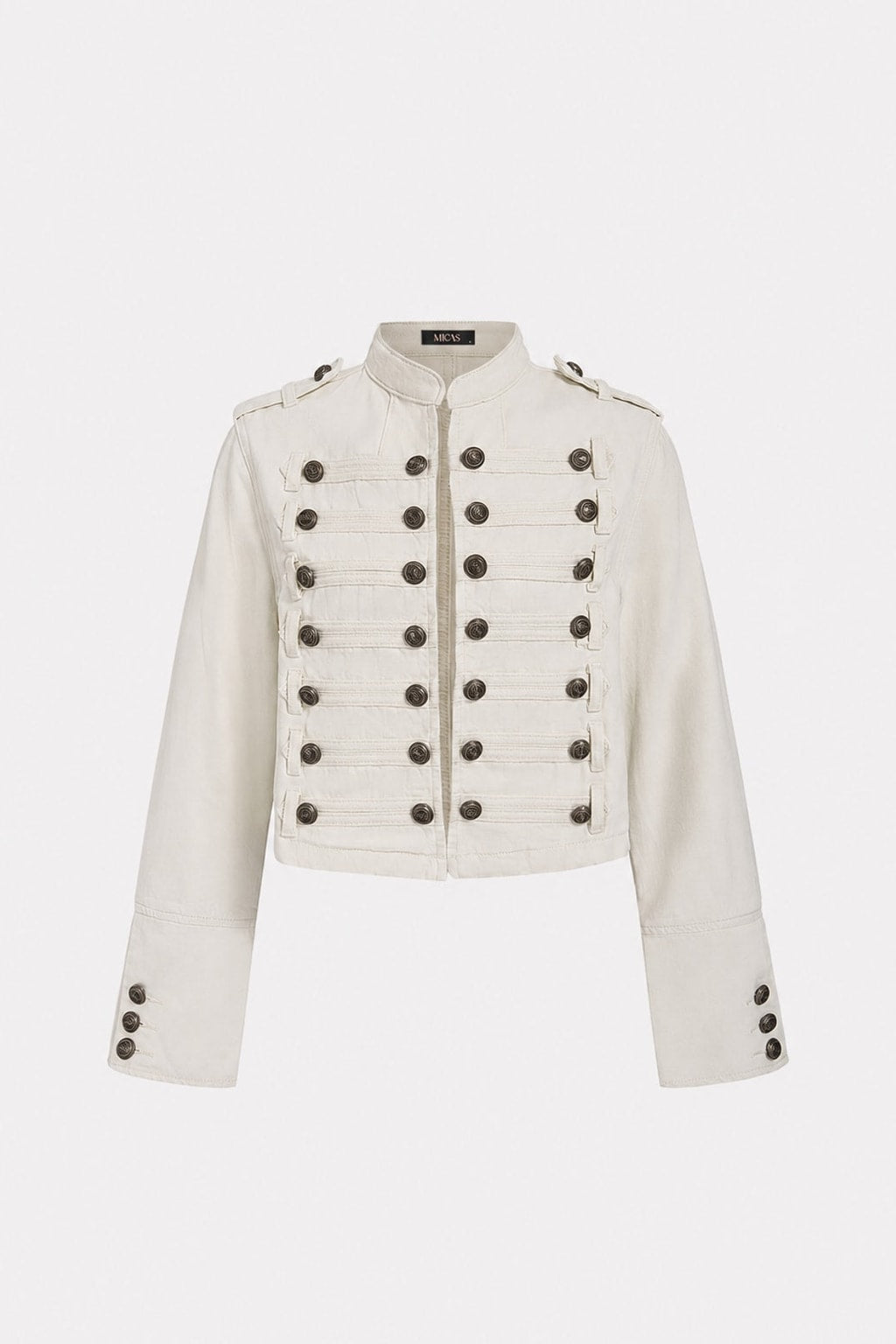 Denim Military Button Jacket - 1