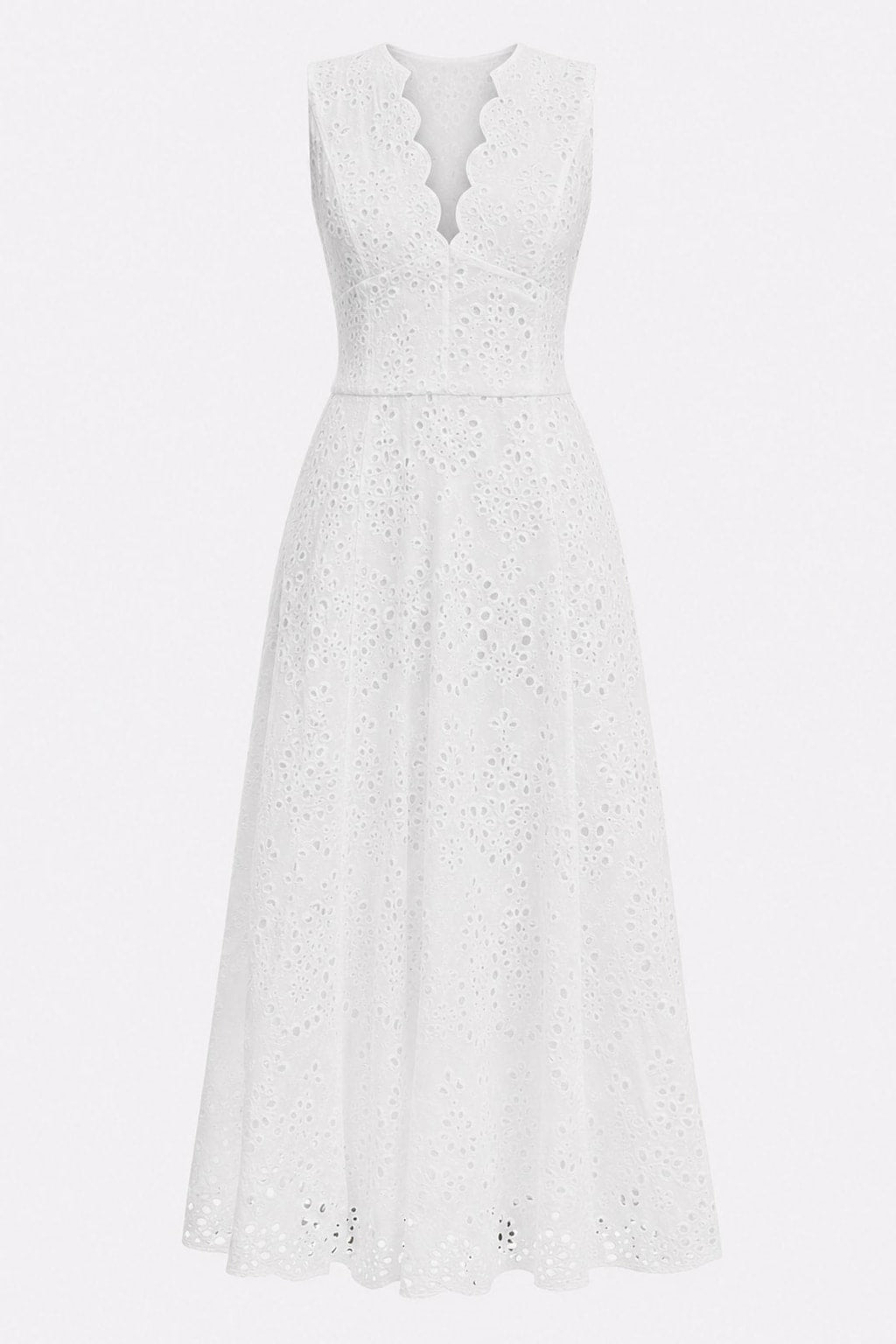 Elegant Lace V-Neck Two Piece Set Midi Dress - 1