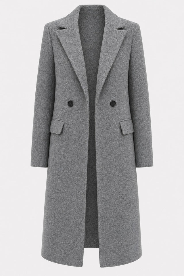 Tailored Longline Coat Warm, Pocketed Everyday Wear - 1