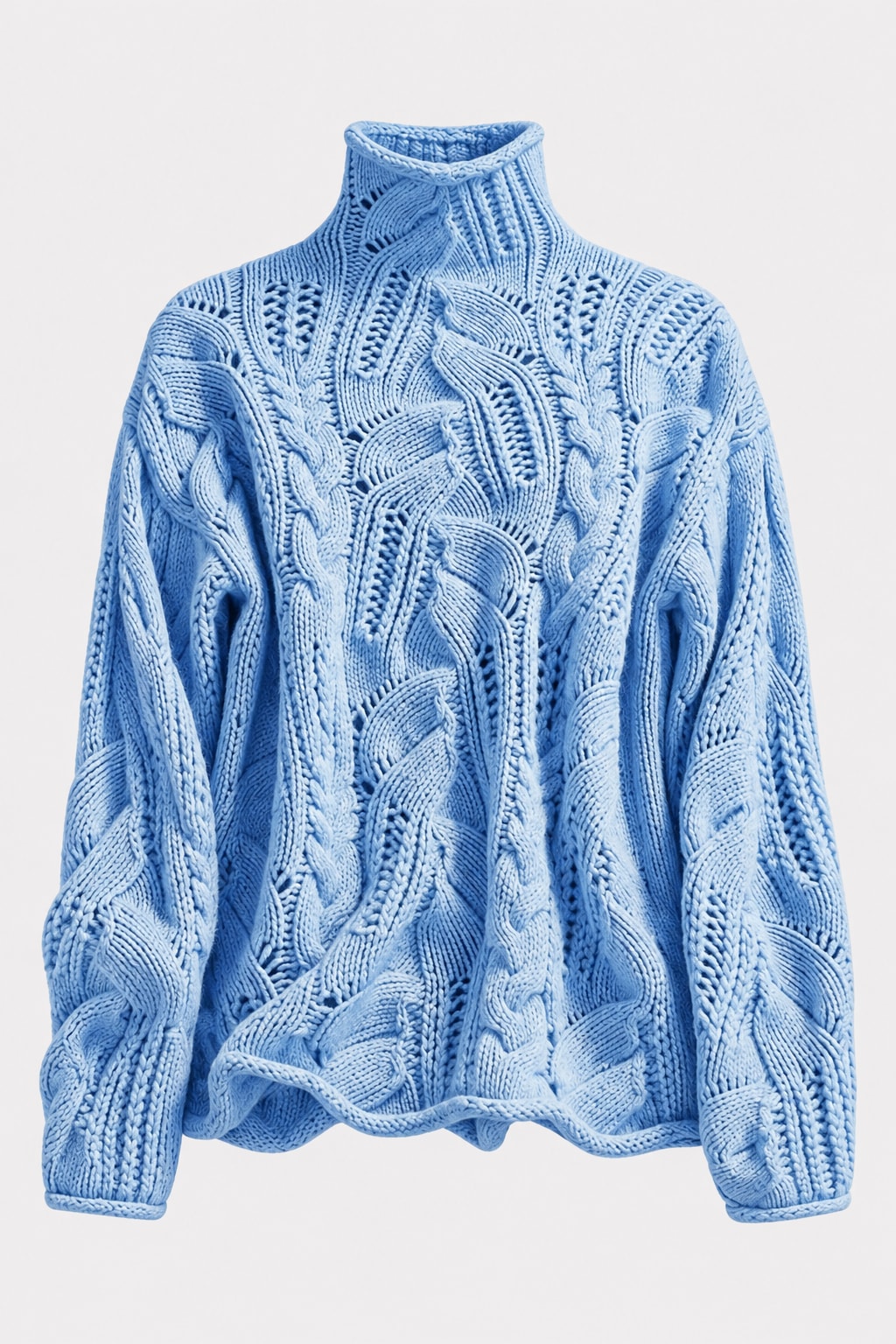 Cozy Merino Wool Blend Patterned Knit Sweater