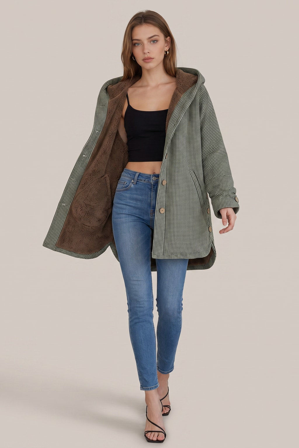 Plush Fleece Hooded Effortless Winter Jacket Oversize - 2