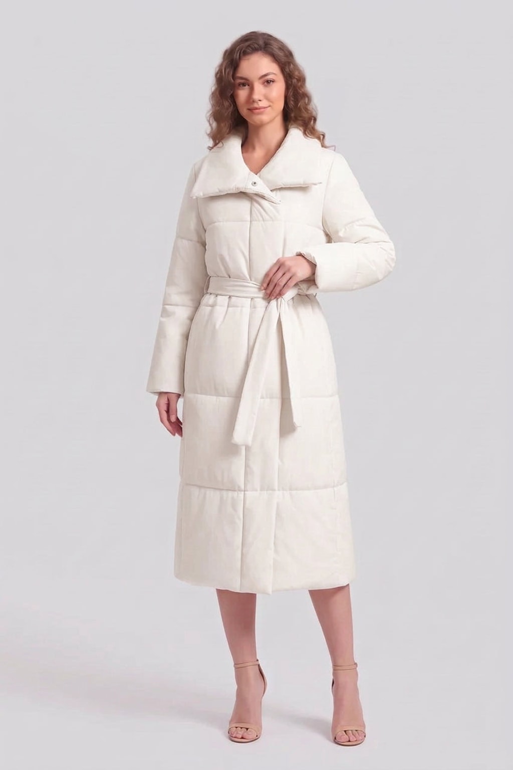 Twill Lapel Tie-Front Coat - 2