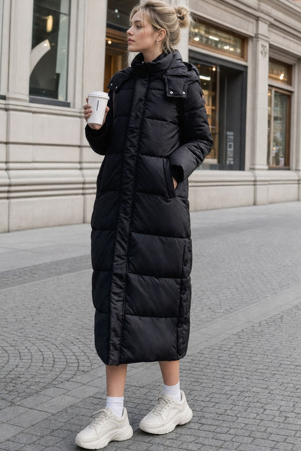 Warm Wool Blend Winter Coat with Tailored Fit - 2