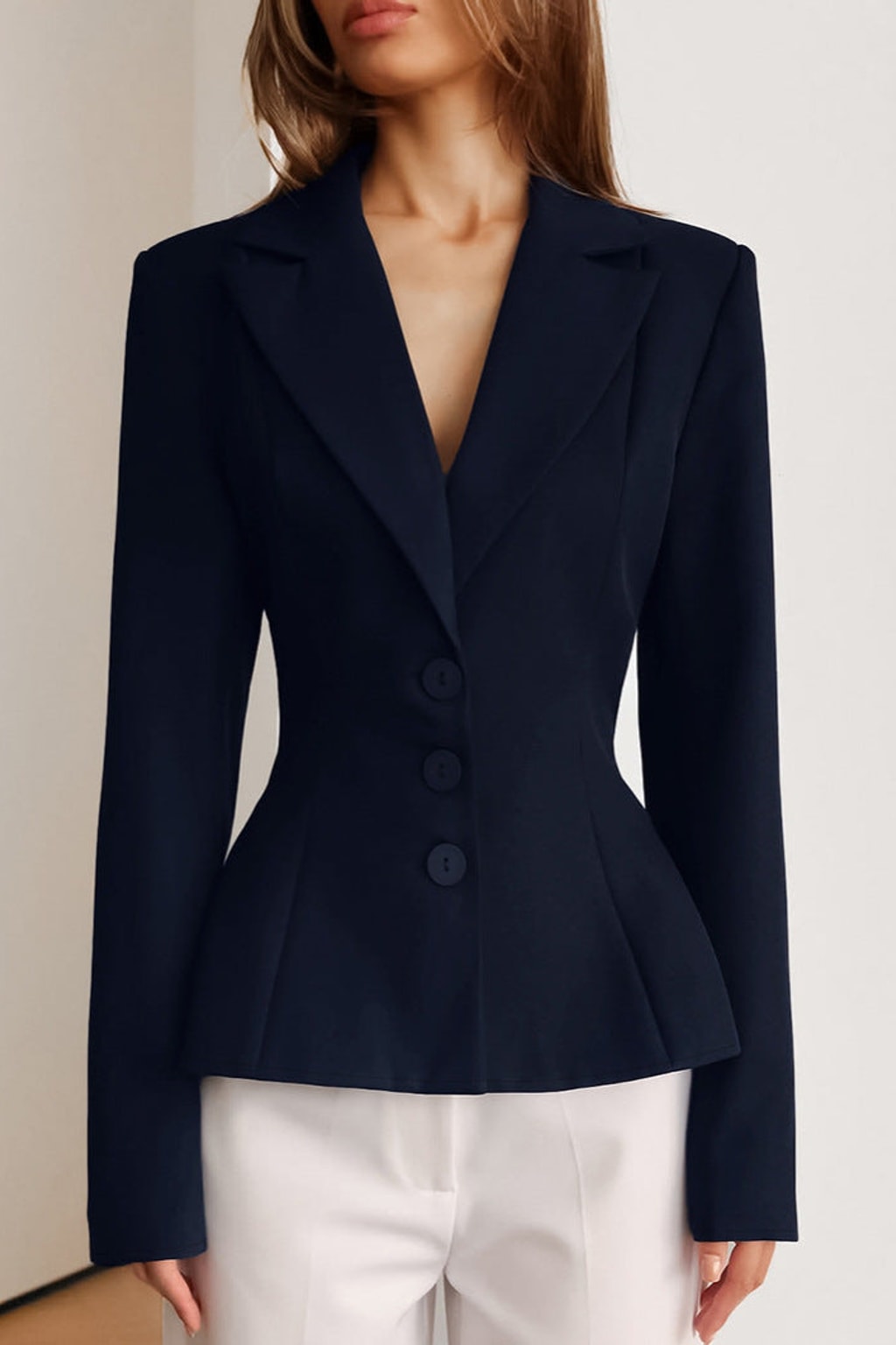 Tailored Jacket Elegant Fitted Blazer - 5