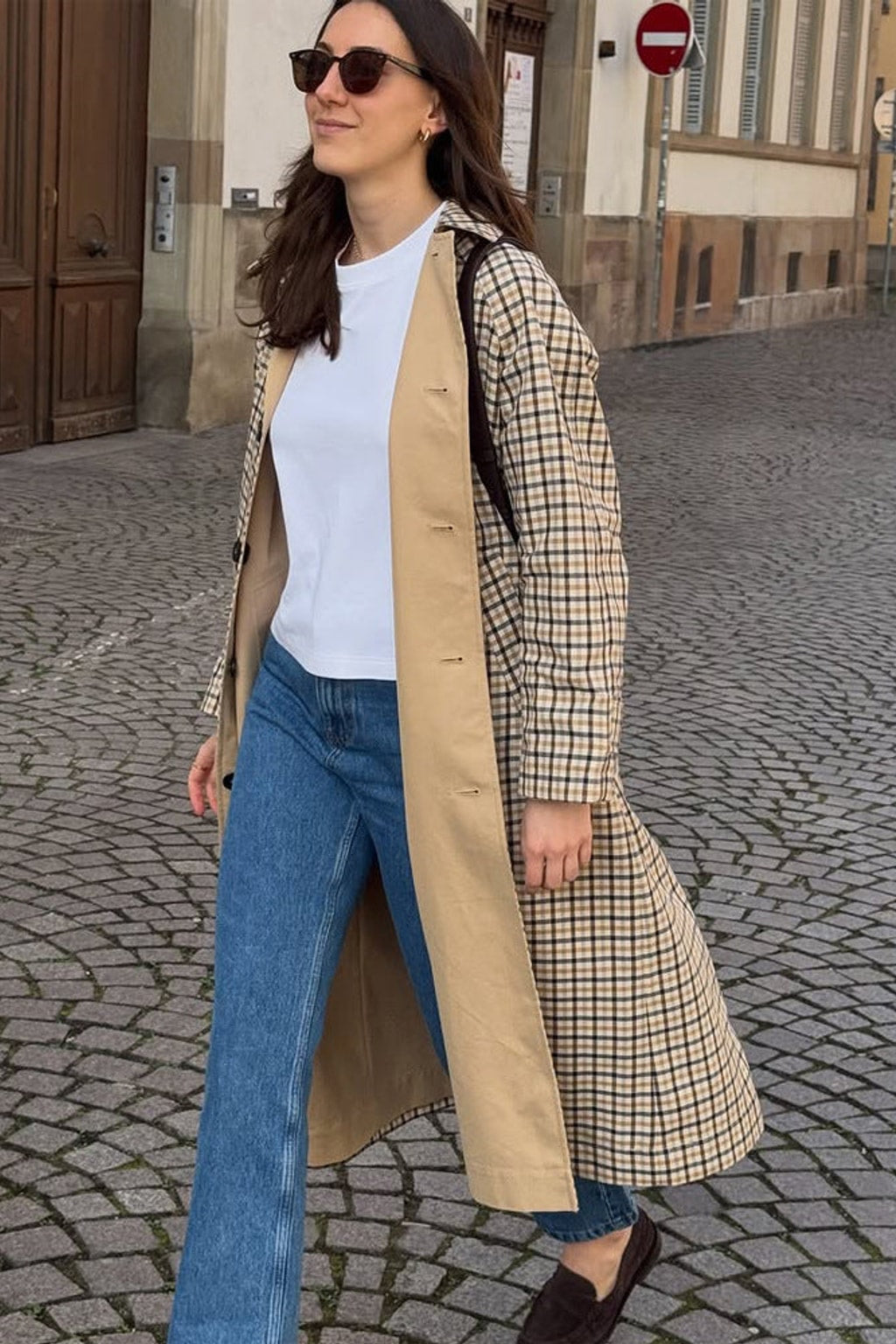 Polyester Trench Coat Open Front Lapel - 5