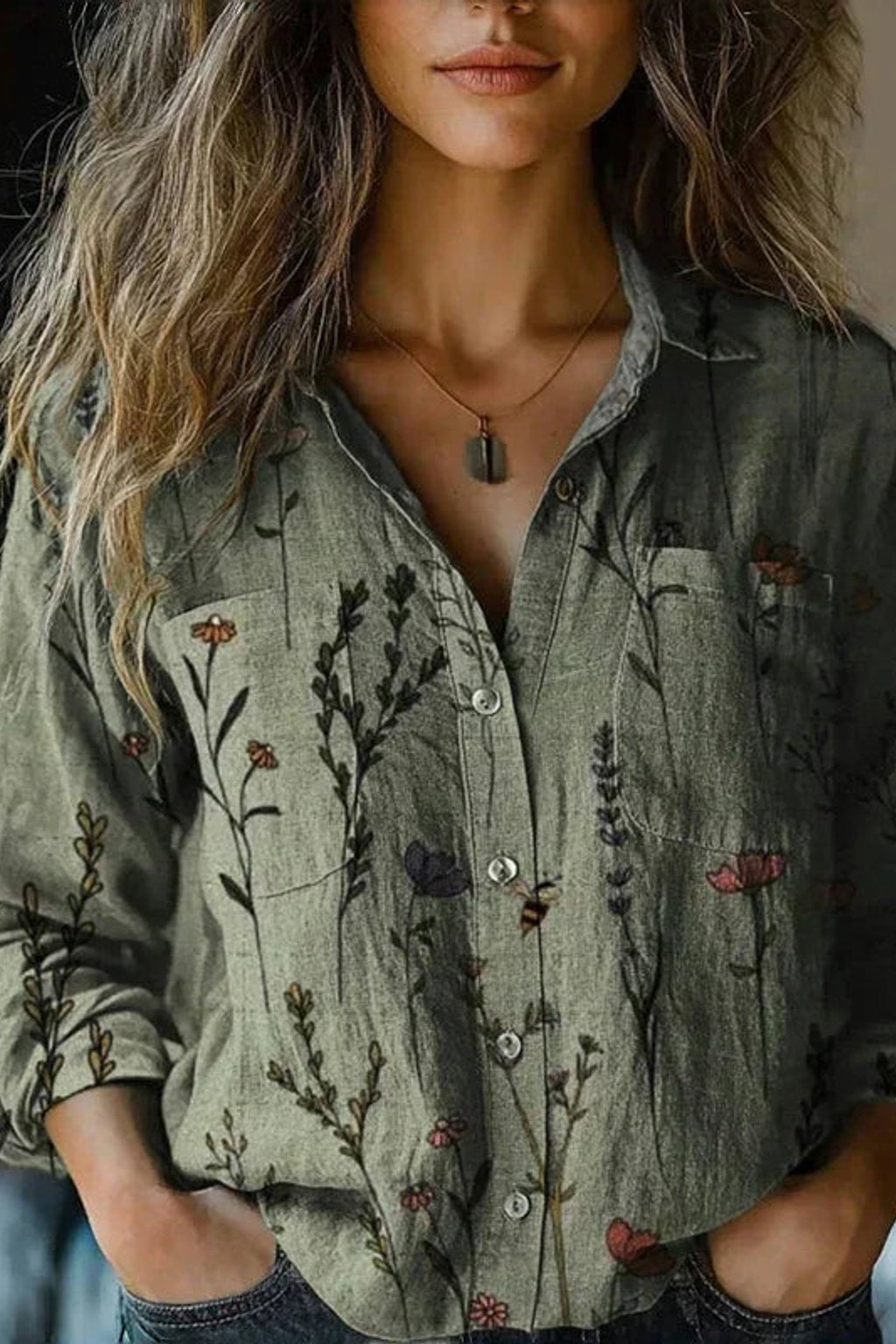 Effortless Bohemian Vintage Blouse with Relaxed Silhouette - 3