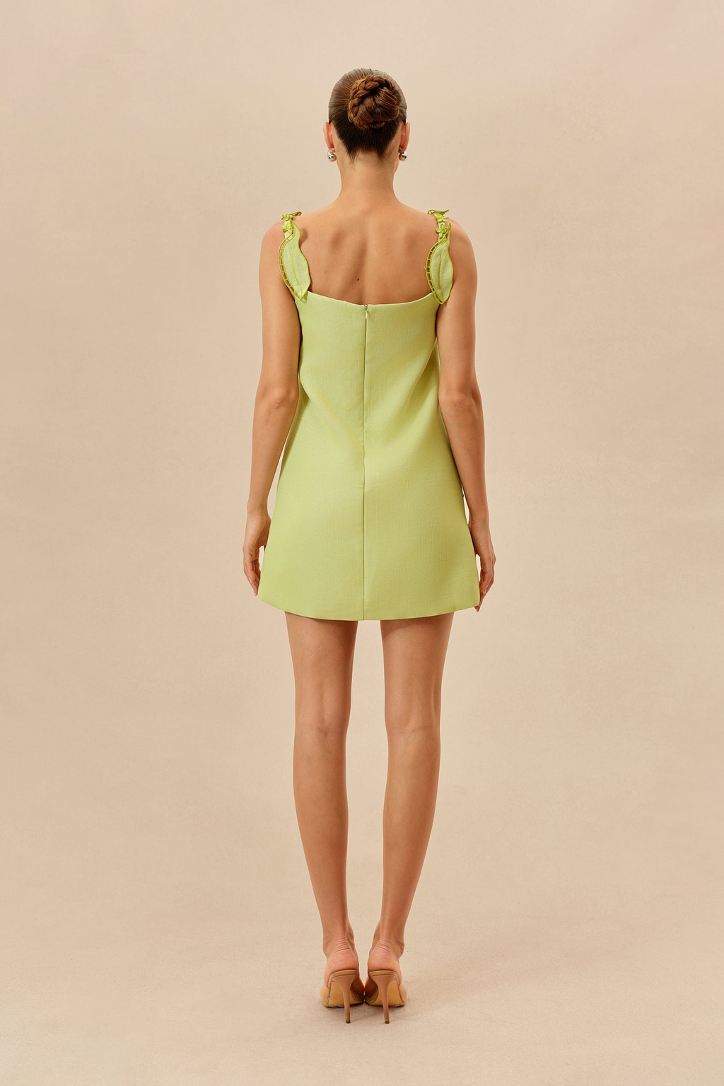 Floral Embroidered Sleeveless A-Line Mini Dress - 4