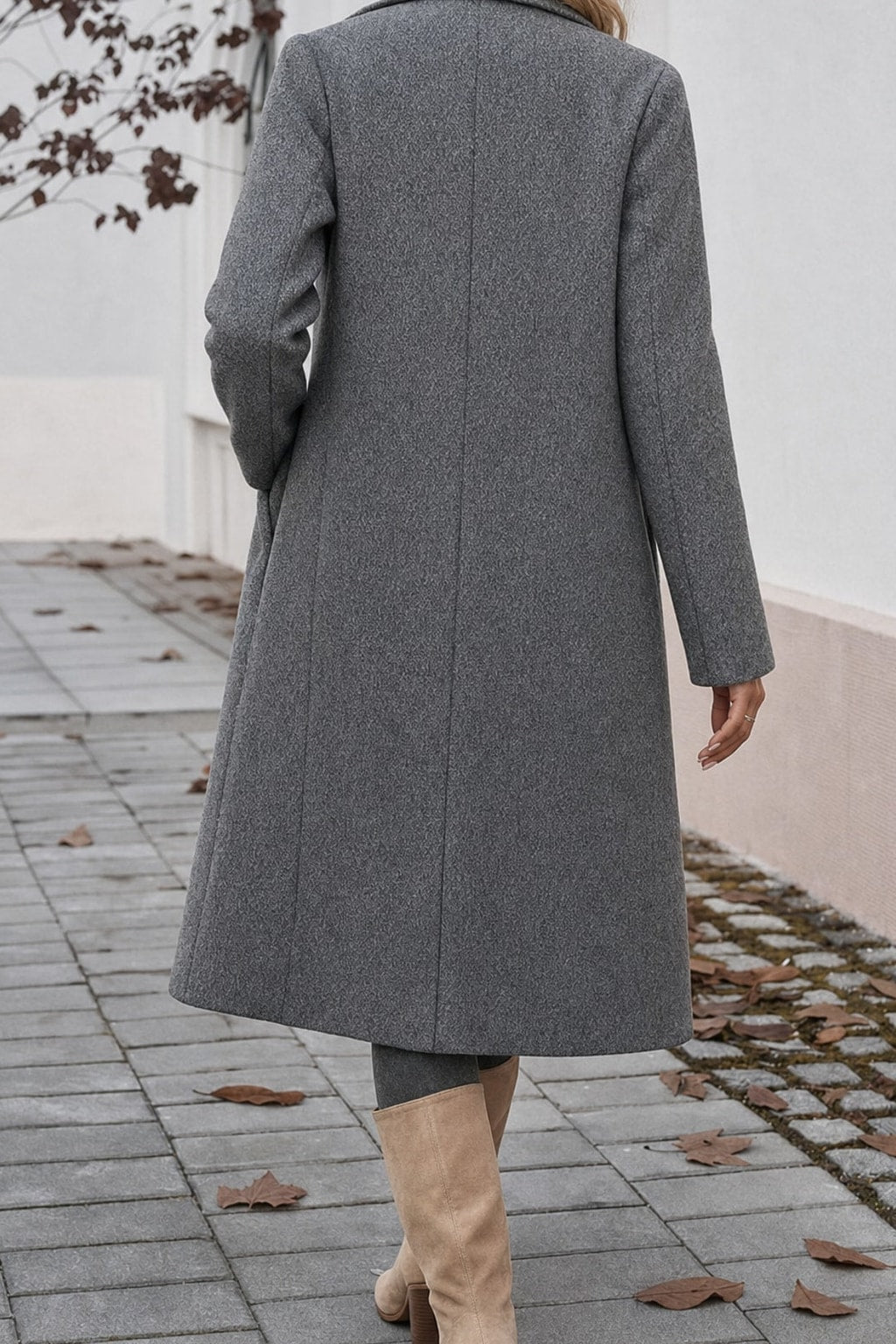 Tailored Longline Coat Warm, Pocketed Everyday Wear - 4