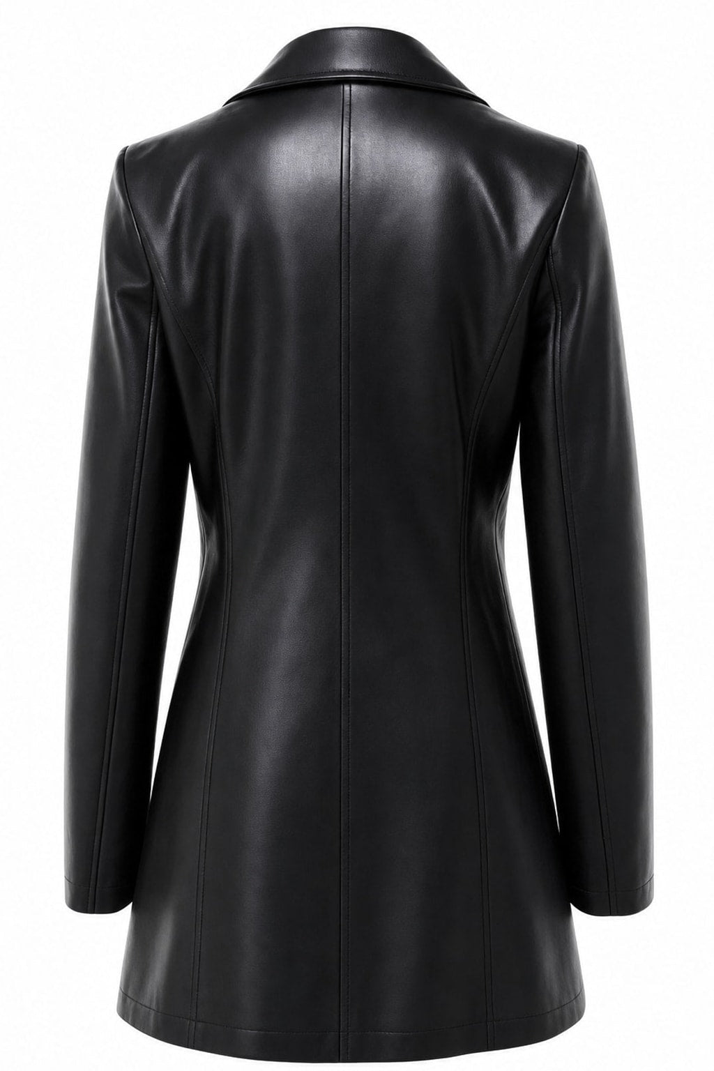 Tailored Mid-Length Coat Slim A-Line Silhouette - 4