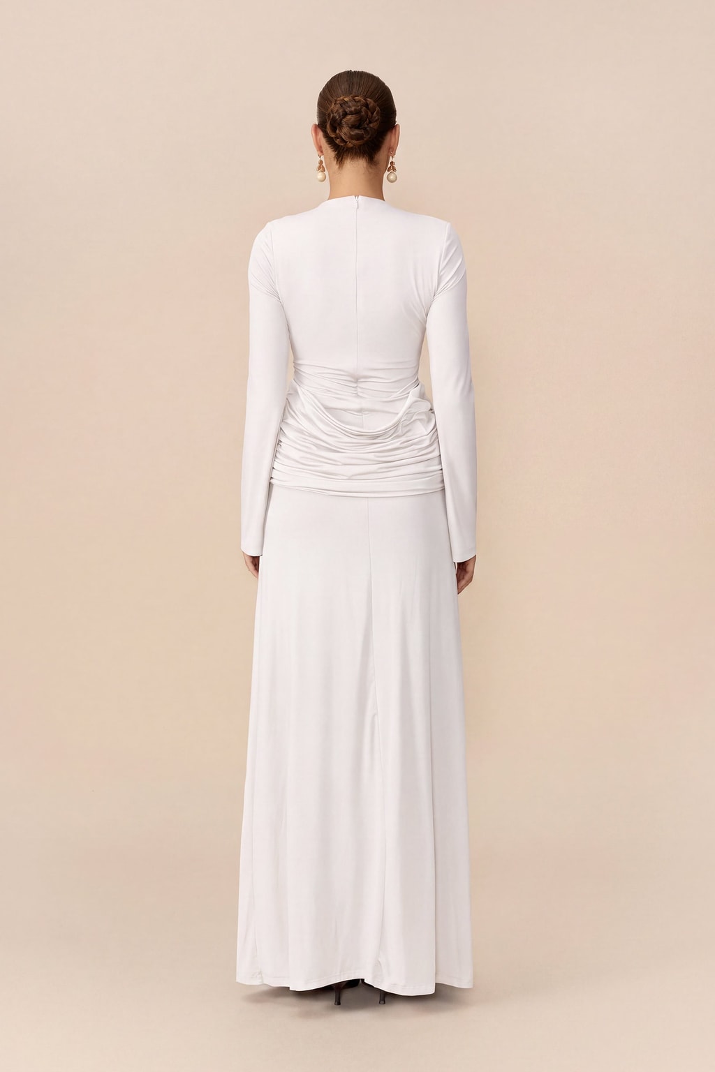 Beaded Fringe Maxi Dress Flattering High-Stretch Fit - 4