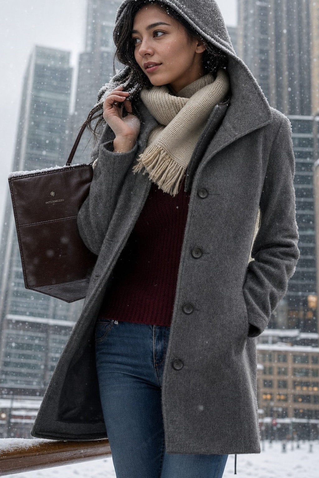 Turndown Collar Coat Tailored Fit for Cozy Everyday Wear - 4