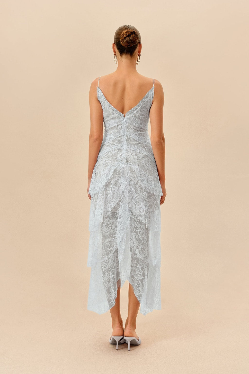 Lace Layered Ruffle Maxi Dress - 4