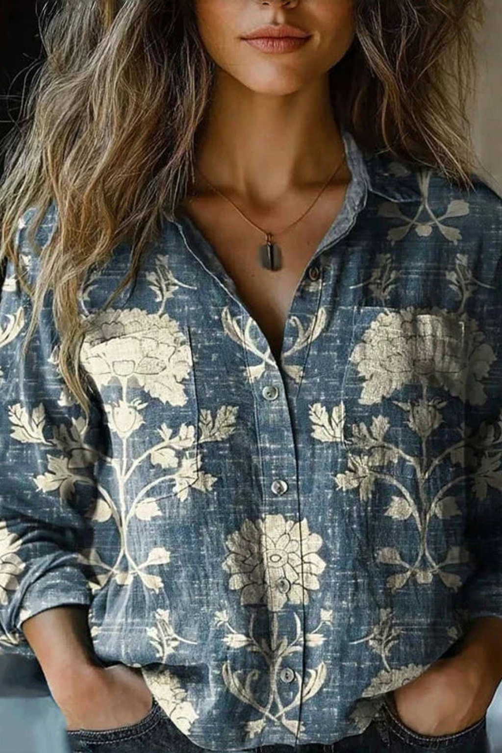 Effortless Bohemian Vintage Blouse with Relaxed Silhouette - 4