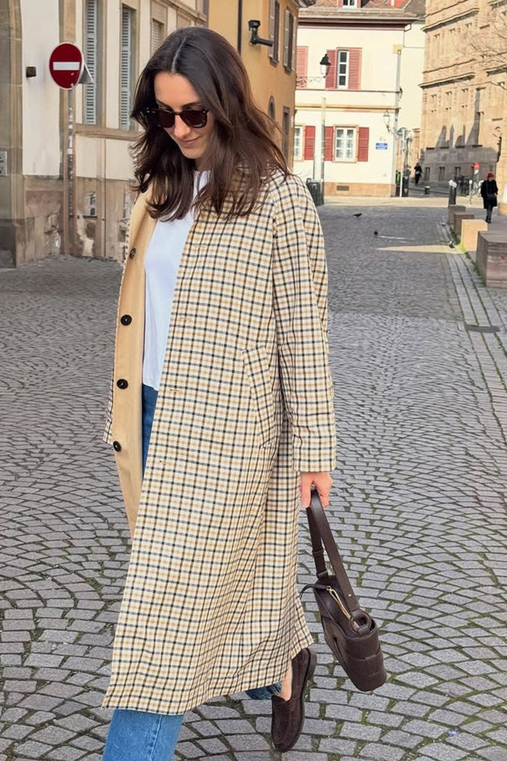 Polyester Trench Coat Open Front Lapel - 4