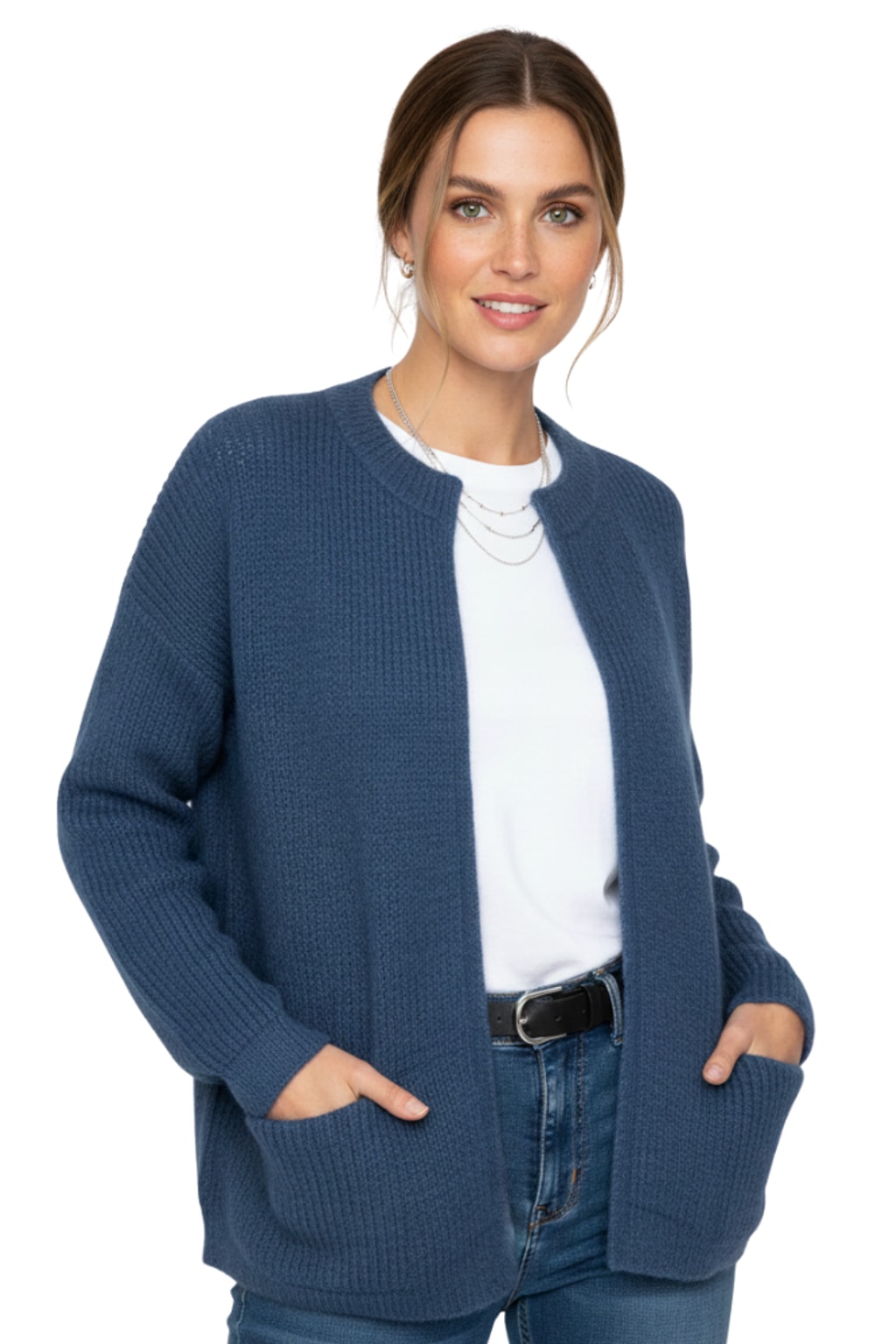 Soft zip-up relaxed fit cardigan - view 4