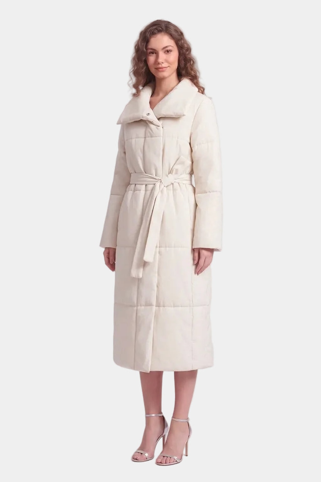 Twill Lapel Tie-Front Coat - 4