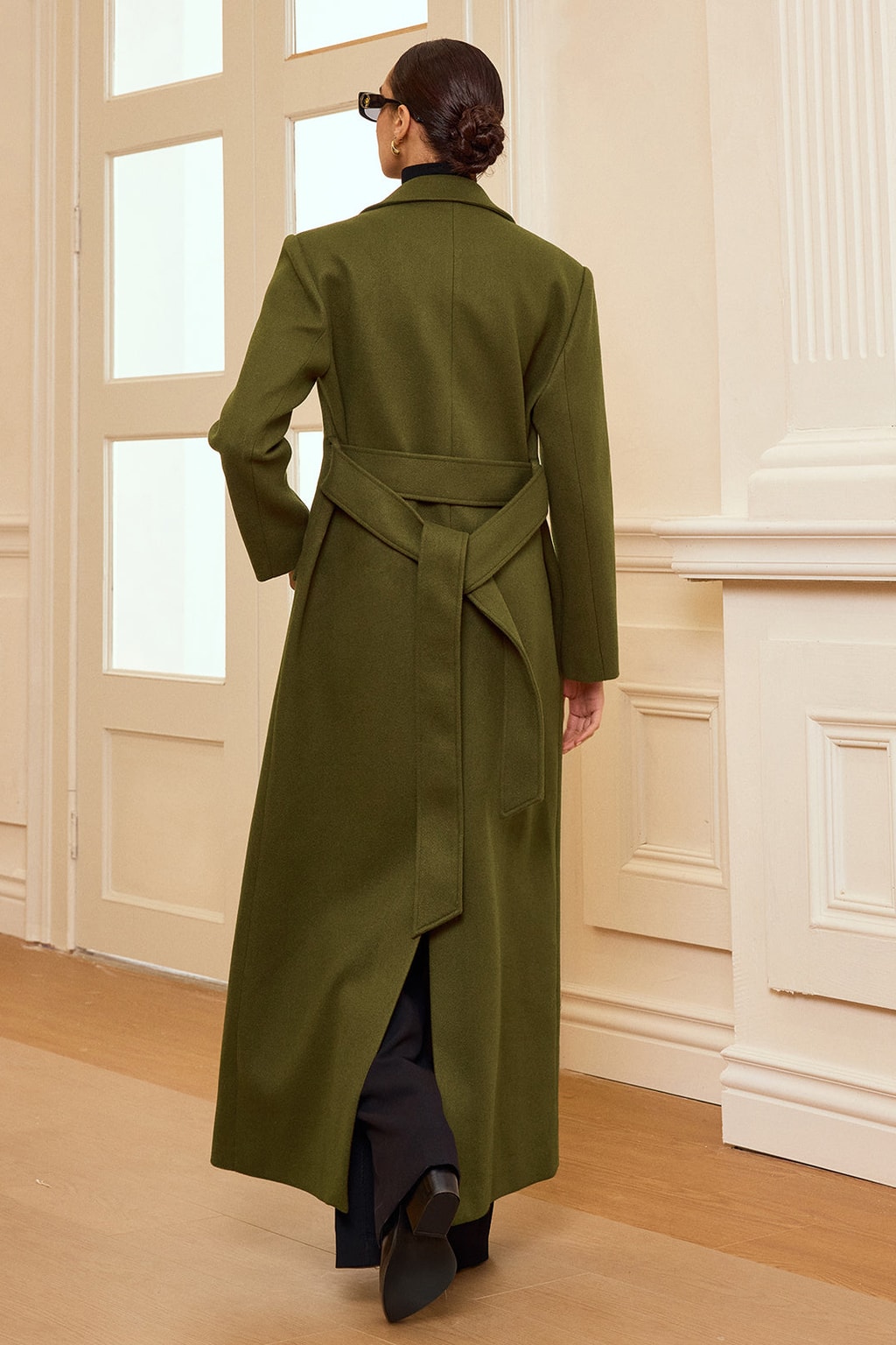 Tweed Double-Breasted Belted Coat - 5