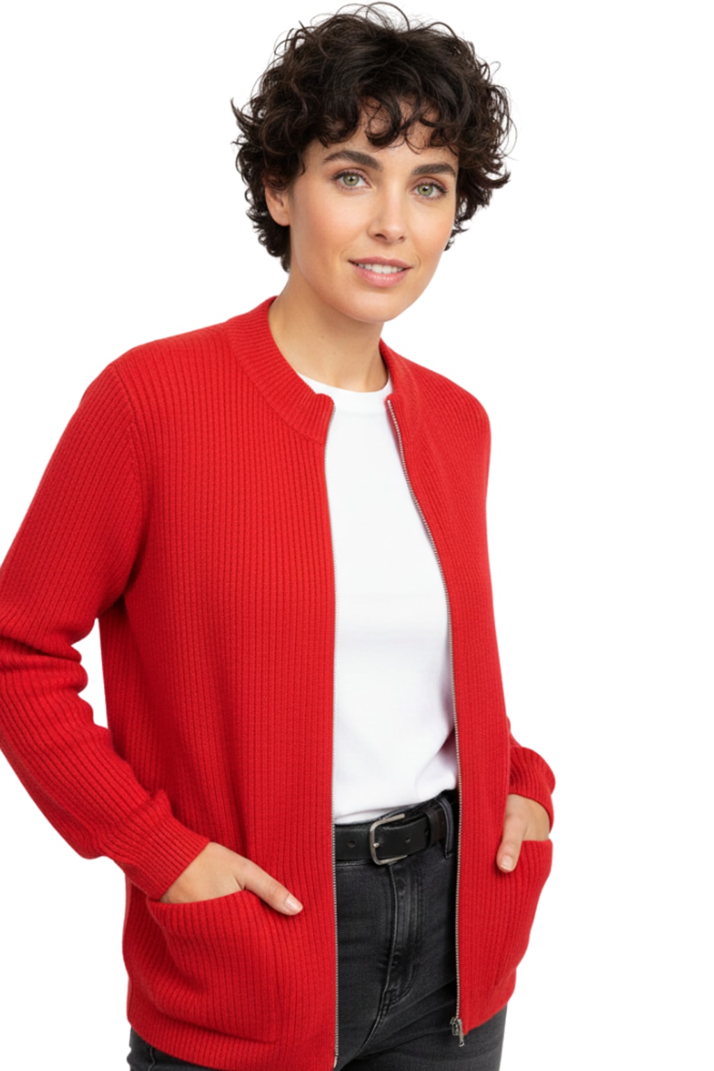 Soft zip-up relaxed fit cardigan - view 5