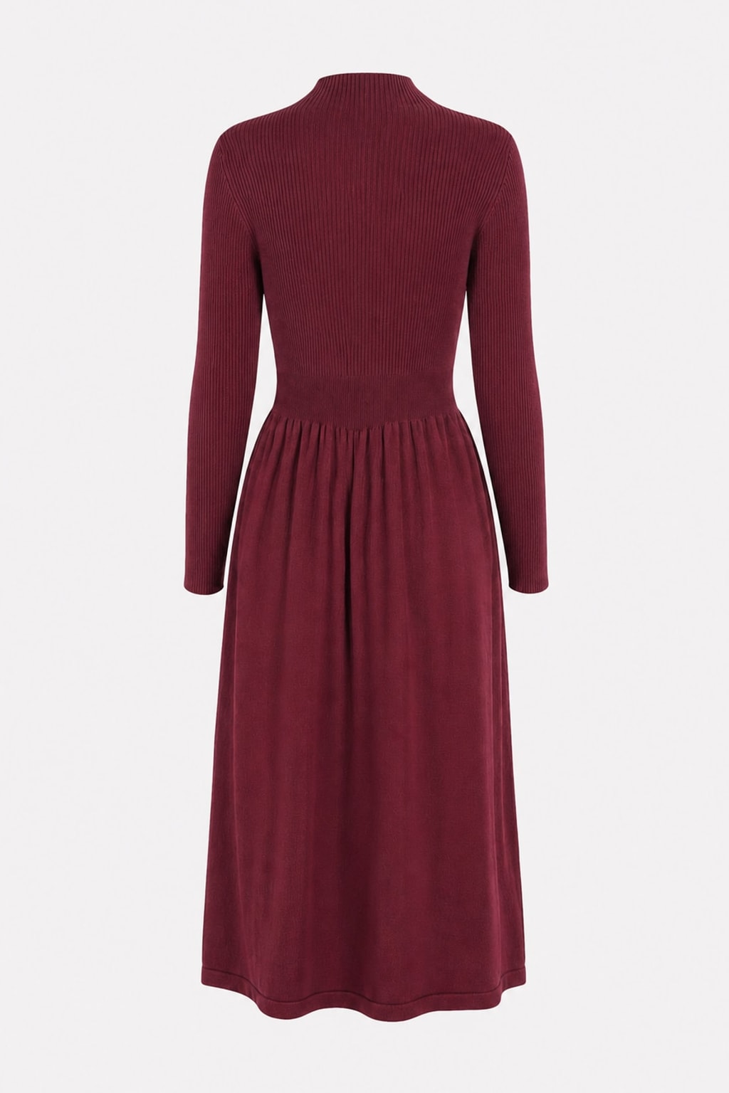 Sweater Knit Turtleneck Tunic Dress - 5