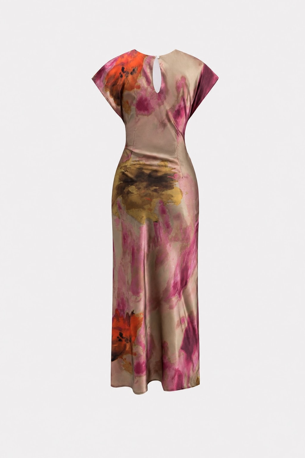Satin Twist-Knot Cutout Midi Dress - 5