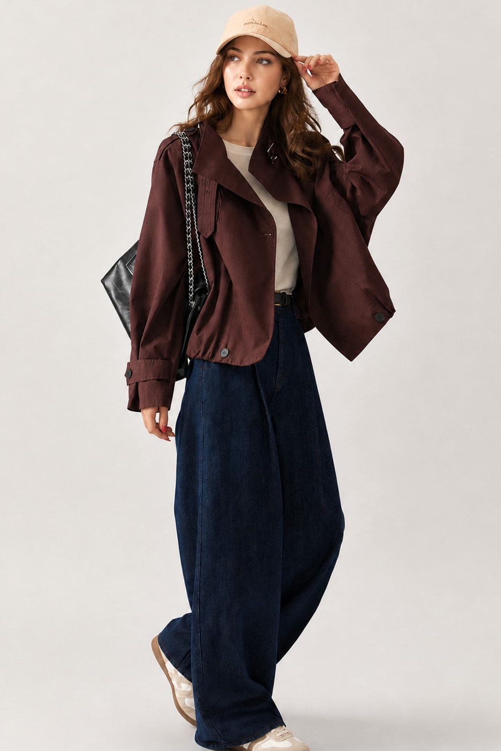 Polyester Trench Coat With Relaxed Fit - 5