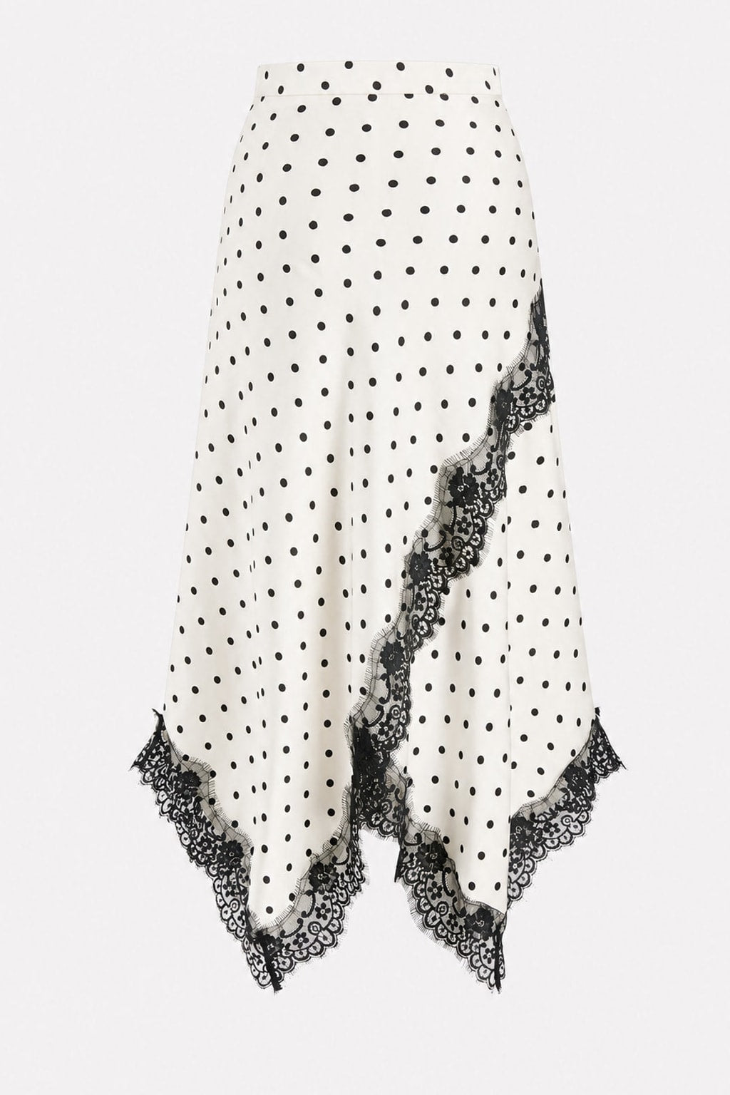 Satin Asymmetric Midi Skirt - 5