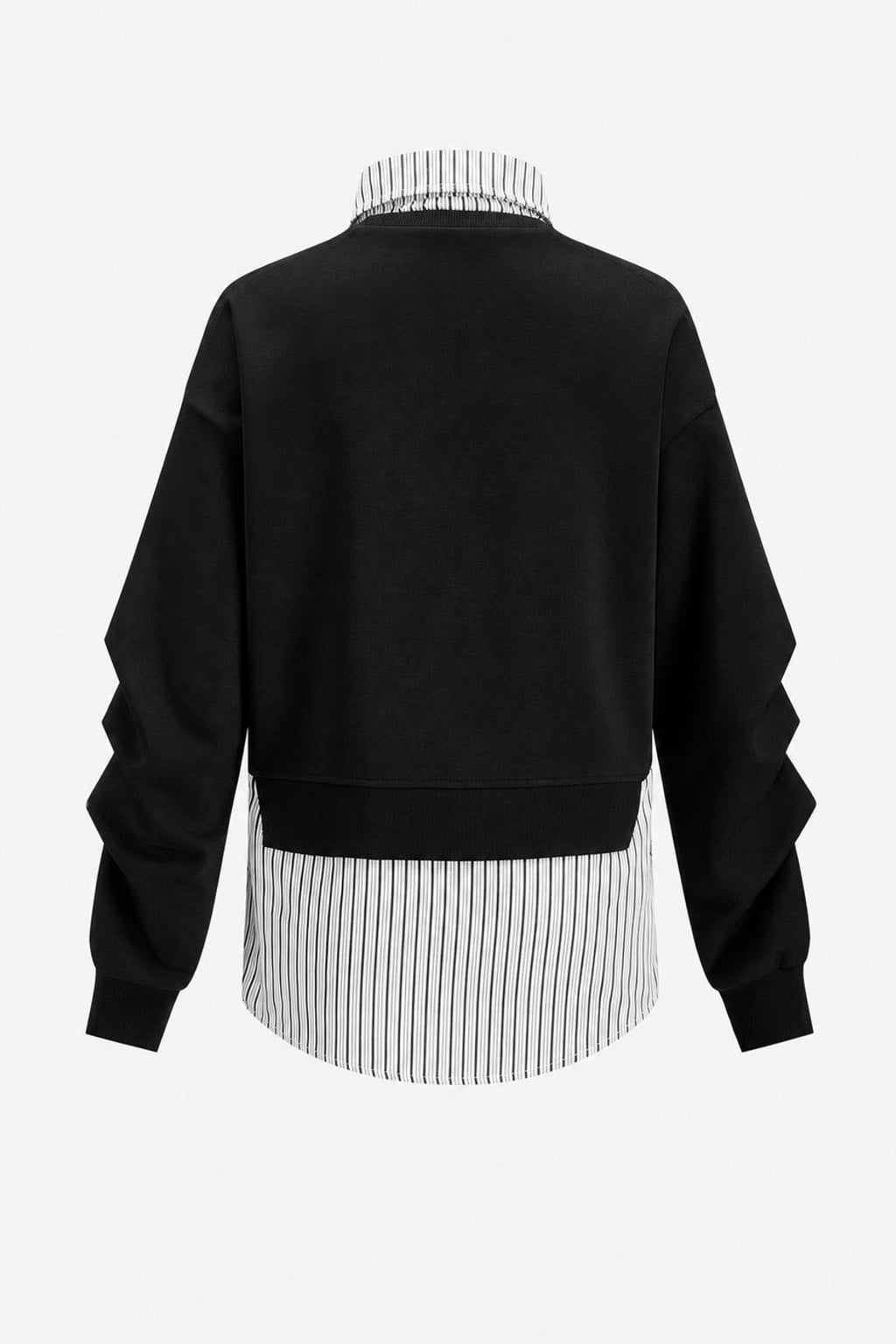 Cotton-Blend Sweatshirt With Faux Two-Piece Look - 5