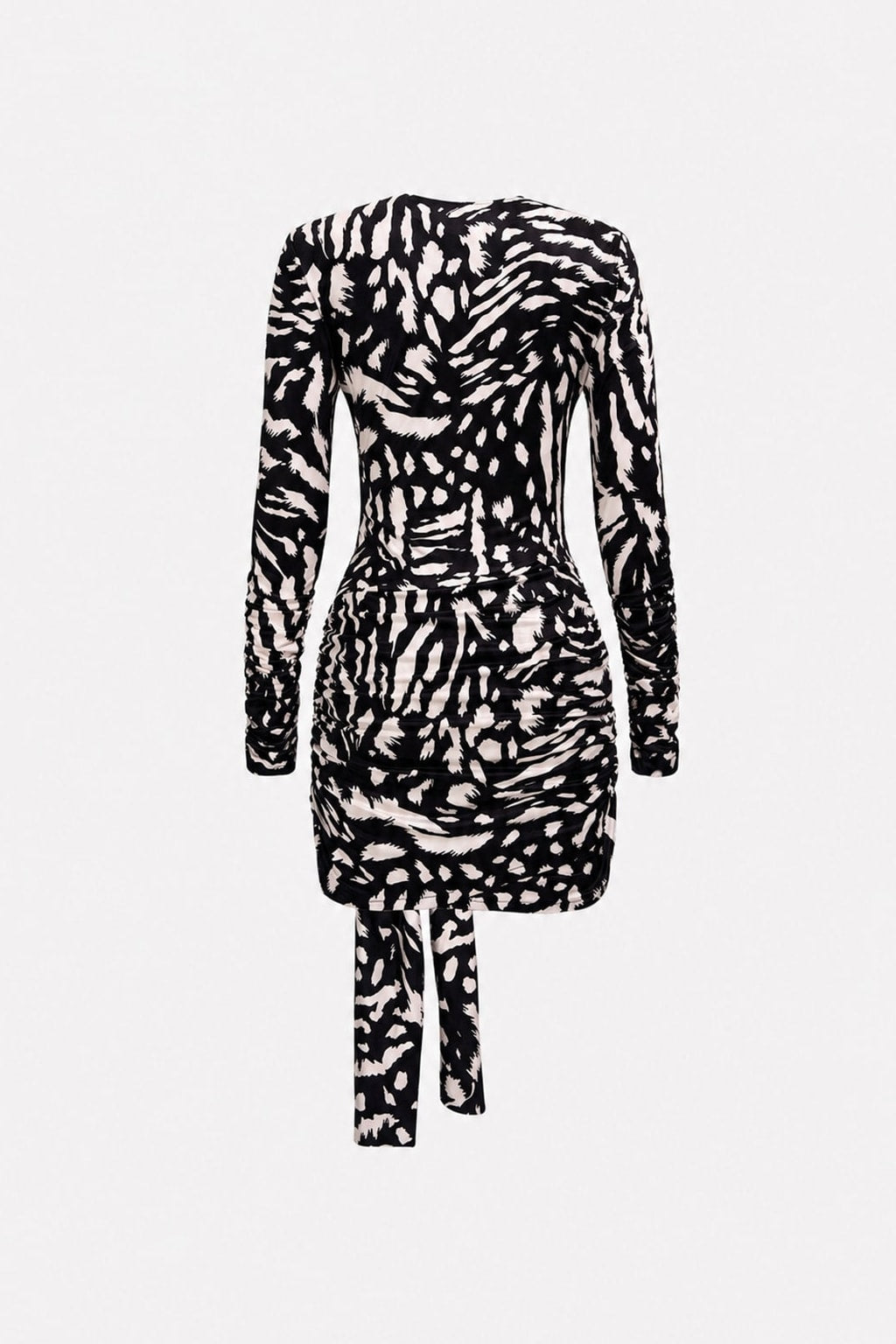 Polyester Tiger Print Mini Dress - 5