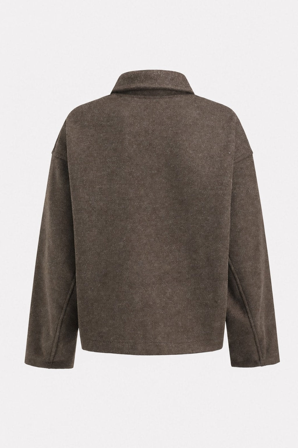 Polyester Zip Jacket with Pockets In Coffee - 6