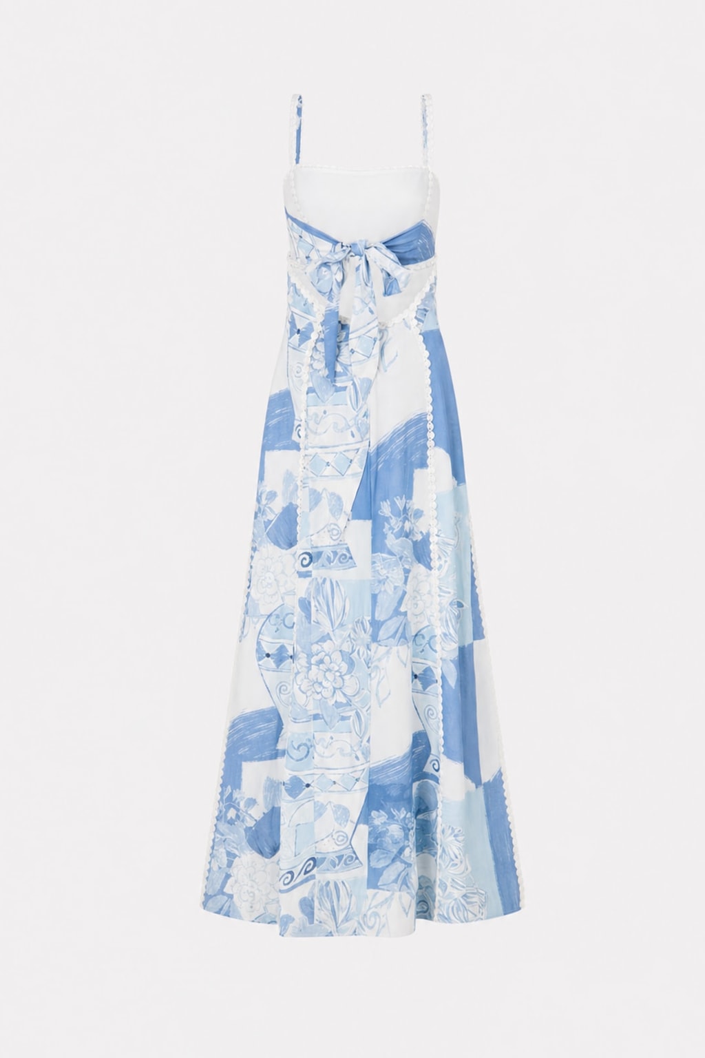 Linen Maxi Dress with Tie-Back Detail - 6