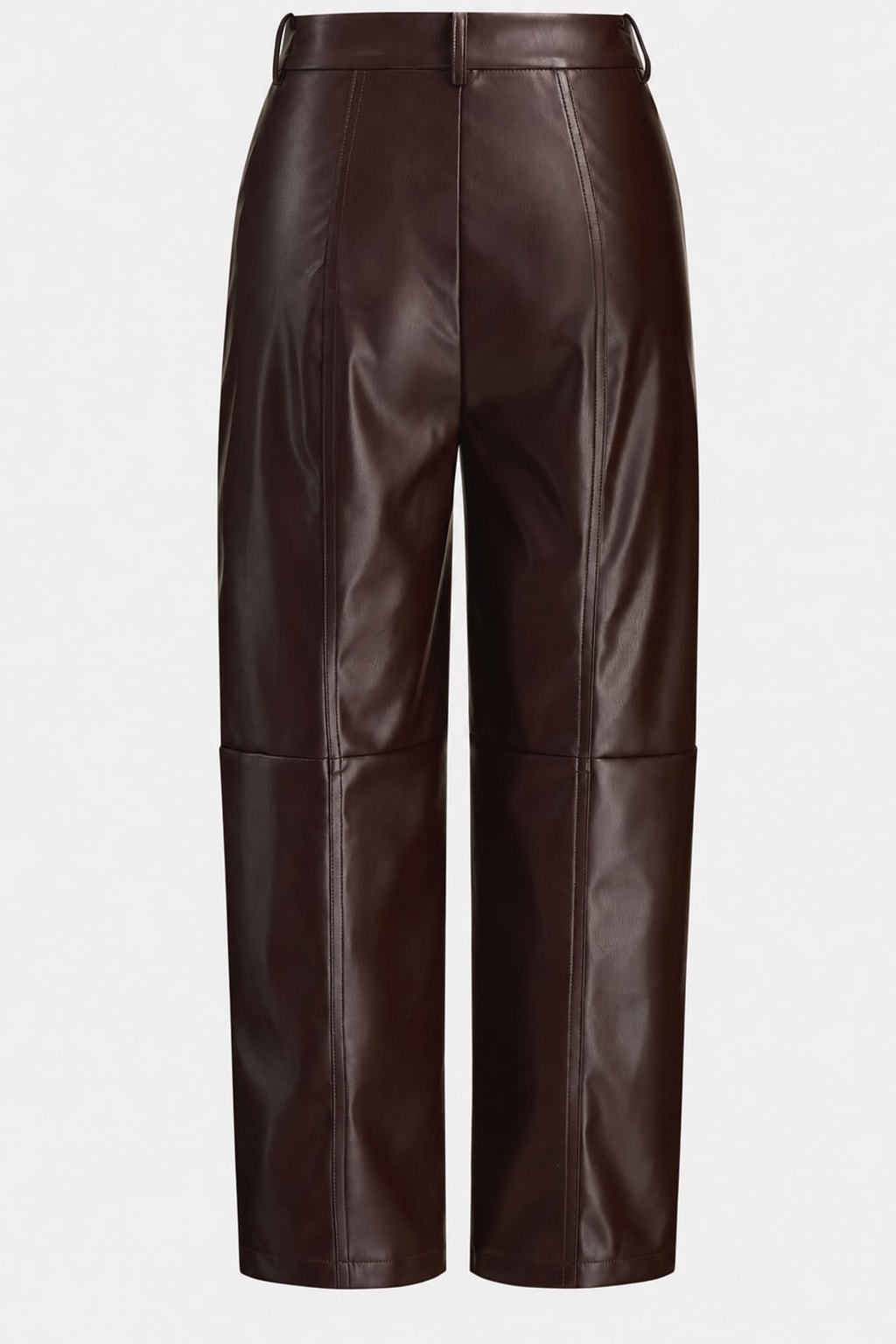 Faux Leather Cropped Straight Leg Pants - 6