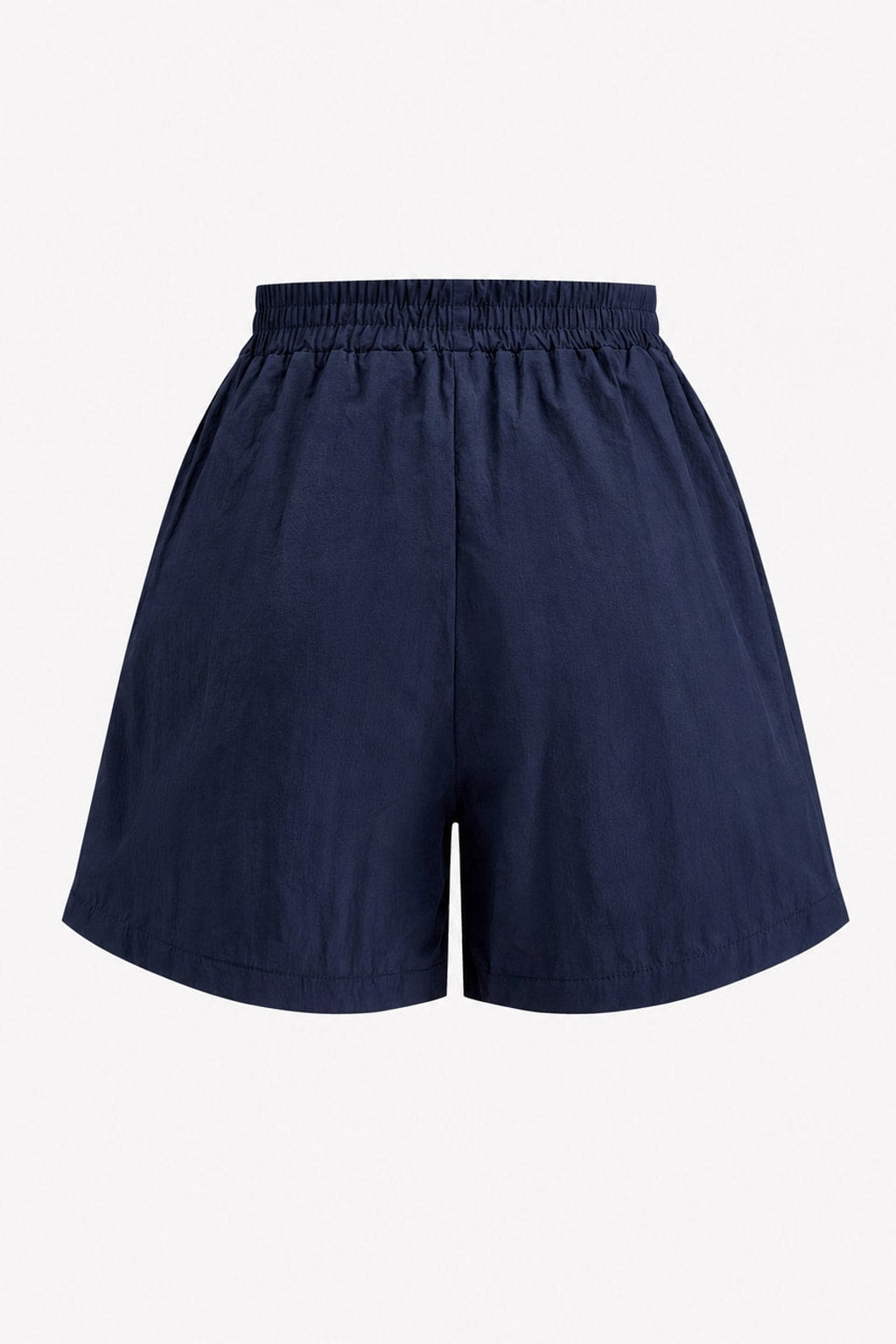 Navy Woven Two-Piece Short Set With Hidden Hood - 6