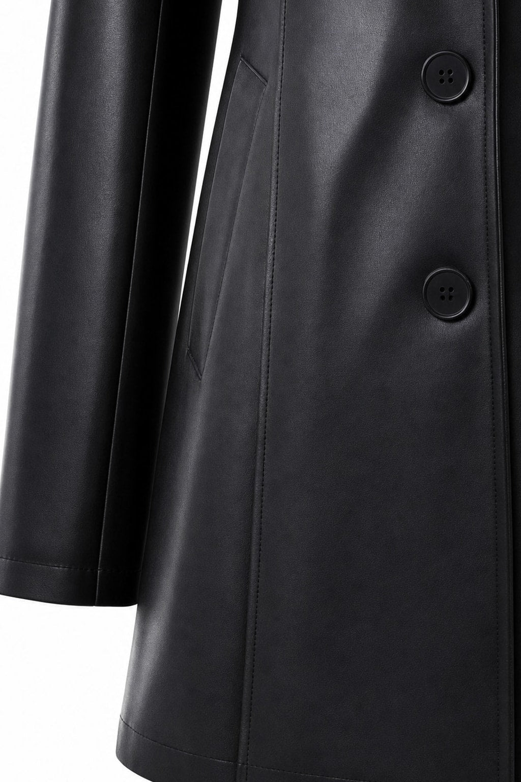 Tailored Mid-Length Coat Slim A-Line Silhouette - 6