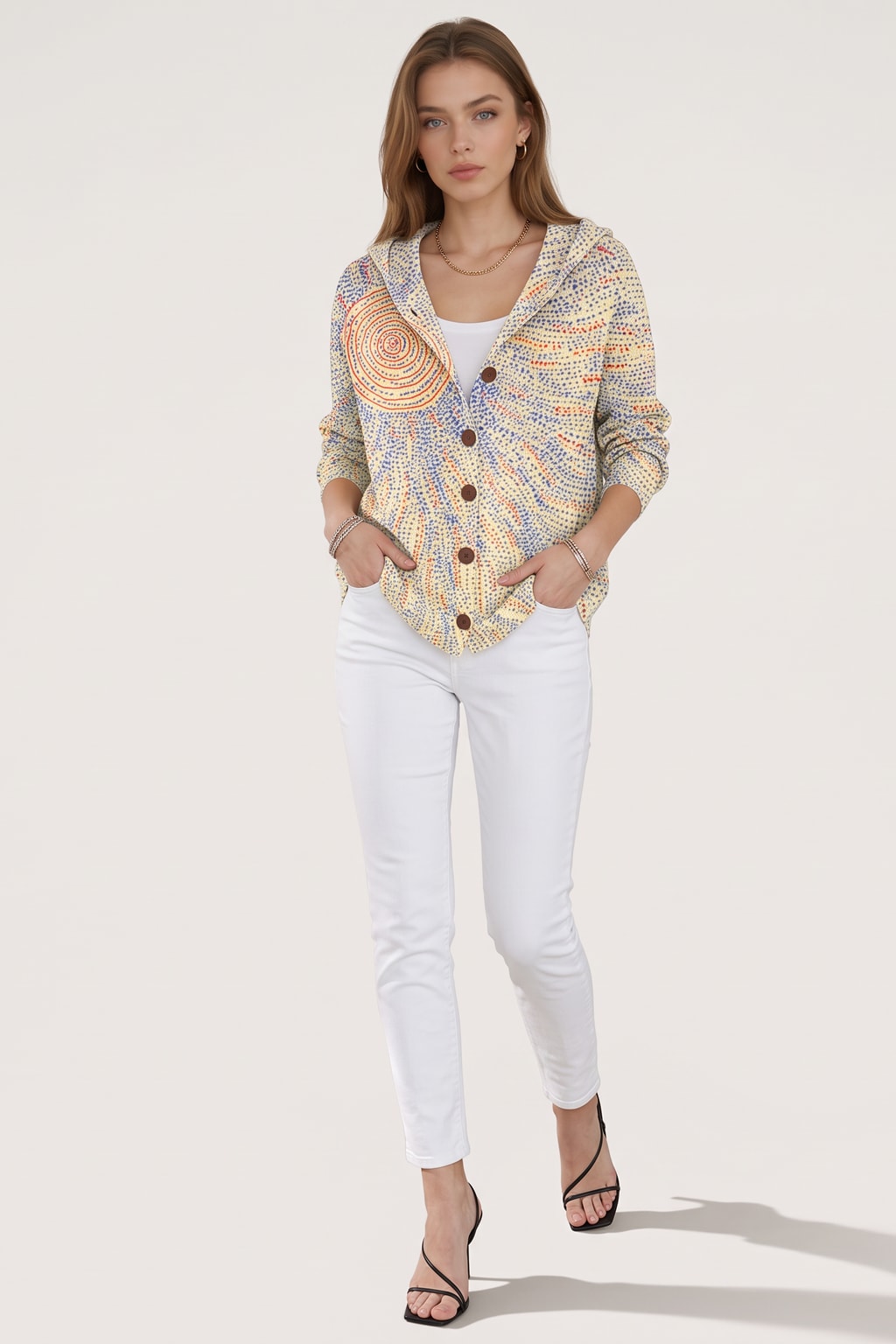 Cozy Hooded Button Front Cardigan Sweater - 7