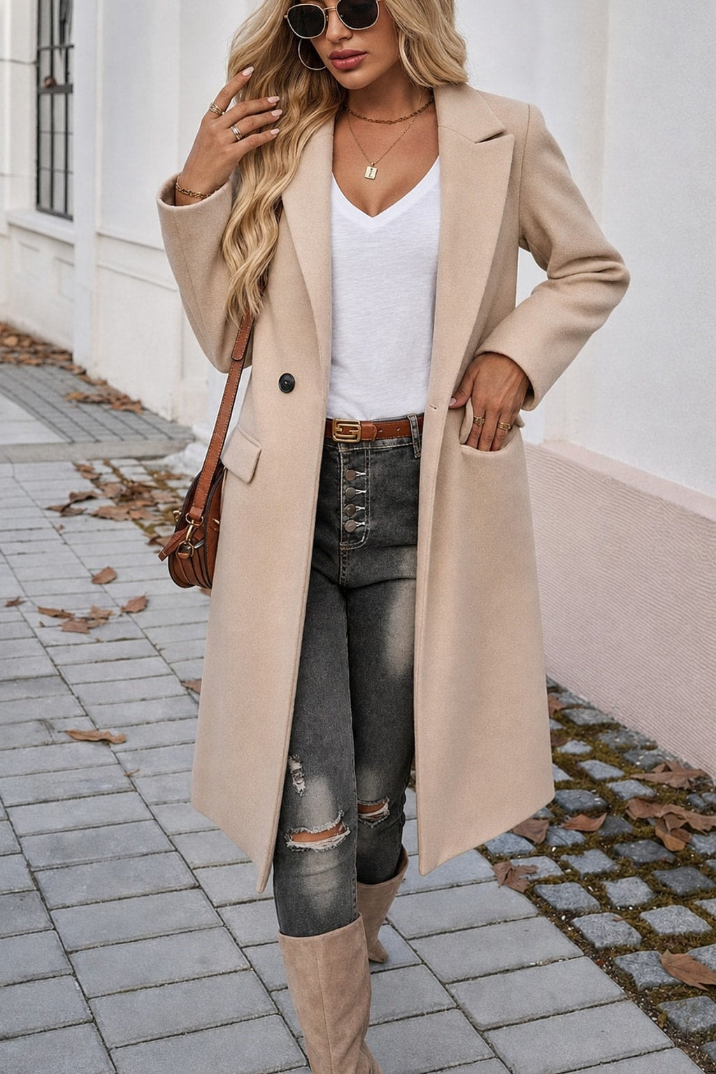Tailored Longline Coat Warm, Pocketed Everyday Wear - 7