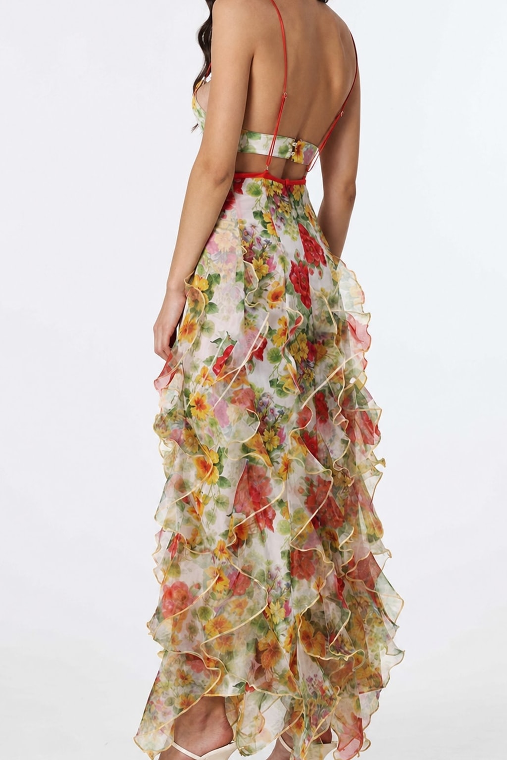 Effortless Chiffon Ruffle Tiered Maxi Dress - 7