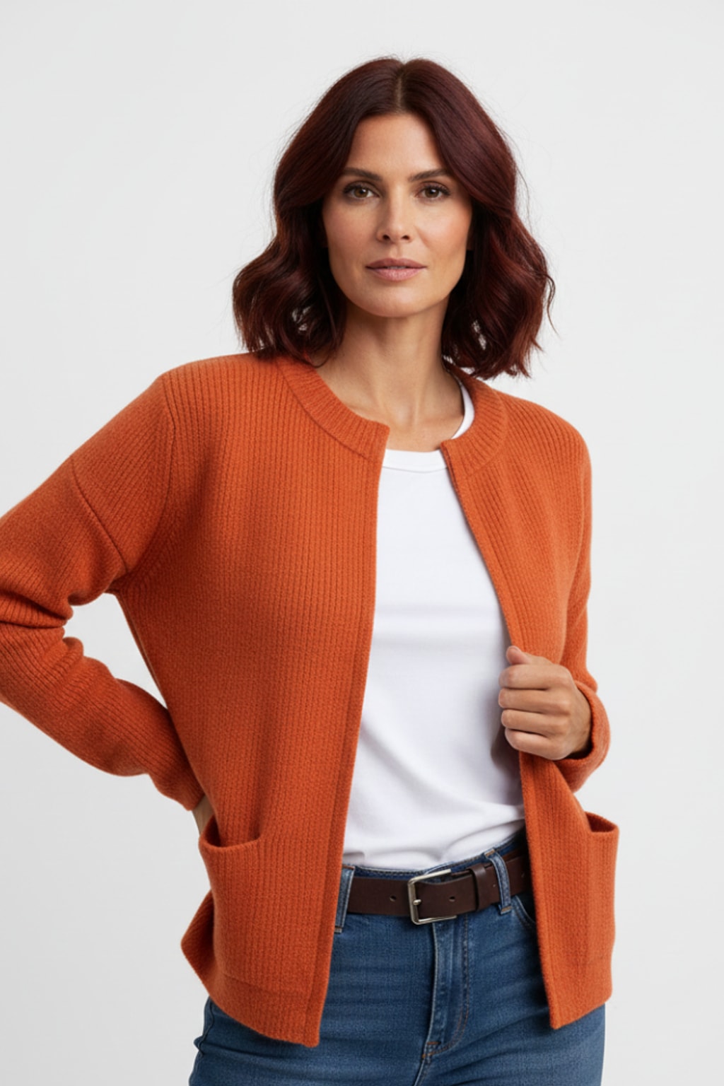 Soft zip-up relaxed fit cardigan - view 7